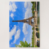 Parijs, Eiffeltoren en de Seine, Frankrijk. Legpuzzel (Verticaal)