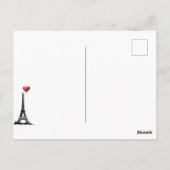 Parijs, Eiffeltoren en Rode ballonnen prachtig Briefkaart (Achterkant)