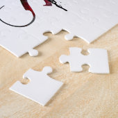 Parijs-, Eiffeltoren- en Rode Heart-ballonnen Legpuzzel (Zijkant)