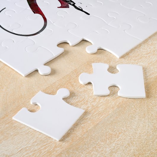 Parijs-, Eiffeltoren- en Rode Heart-ballonnen Legpuzzel (Zijkant)