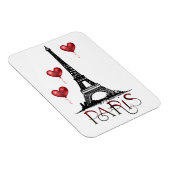 Parijs-, Eiffeltoren- en Rode Heart-ballonnen Magneet (Rechterzijde)