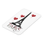 Parijs-, Eiffeltoren- en Rode Heart-ballonnen Magneet (Linkerzijde)