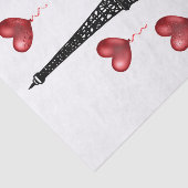 Parijs-, Eiffeltoren- en Rode Heart-ballonnen Tissuepapier (Detail)