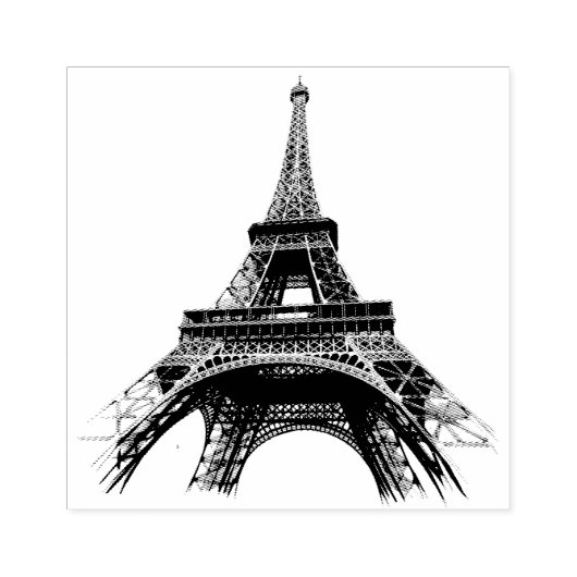 Parijs Eiffeltoren Frankrijk Vintage Rubberstempel (Afrduk)