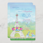 Parijs Eiffeltoren, Frans thema feest Kaart (Voorkant / Achterkant)