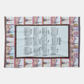 Parijs Eiffeltoren geïnspireerde collage 2026 kale Theedoek (Horizontaal)