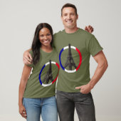 Parijs Eiffeltoren in Circle Unisex T-shirt (Unisex)