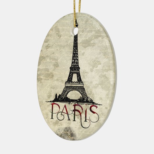 Parijs, Eiffeltoren  Kerstmis Keramisch Ornament (Links)
