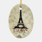 Parijs, Eiffeltoren  Kerstmis Keramisch Ornament (Voorkant)