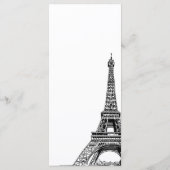 Parijs Eiffeltoren Menu voor evenementen (Achterkant)