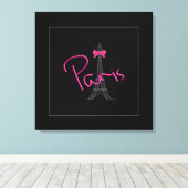 Parijs, Eiffeltoren met boegmoderne Canvas Afdruk (Insitu (Houten vloer))