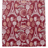 Parijs Eiffeltoren patroon Douchegordijn (Voorkant)