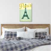 Parijs Eiffeltoren Poster stijl canvas muurkunst Afdruk (Insitu (Slaapkamer))
