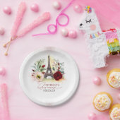 Parijs Eiffeltoren Quinceañera 15e verjaardag Papieren Bordje (Feest)