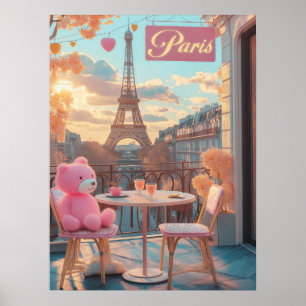 Parijs - Eiffeltoren Reizen Poster