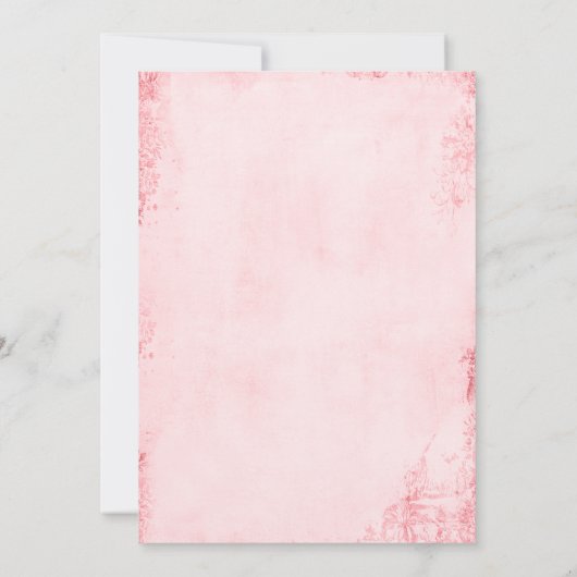 Parijs Eiffeltoren Rozen Roze Goud Baby shower Kaart (Achterkant)