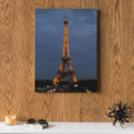 Parijs Eiffeltoren twinkelt 's nachts Imitatie Canvas Print<br><div class="desc">Breng Parijs in je kamer met deze faux gewikkelde canvas print.</div>