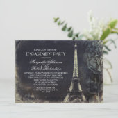 Parijs Eiffeltoren verlovingsfeest Kaart (Staand voorkant)