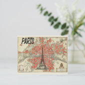 Parijs  Eiffeltower Briefkaart (Staand voorkant)