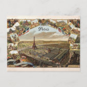 Parijs  Eiffeltower Briefkaart (Voorkant)