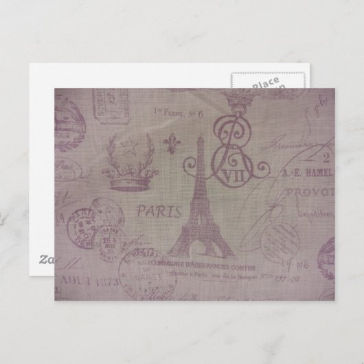 Parijs — Eiffle Tower Briefkaart (Voorkant / Achterkant)