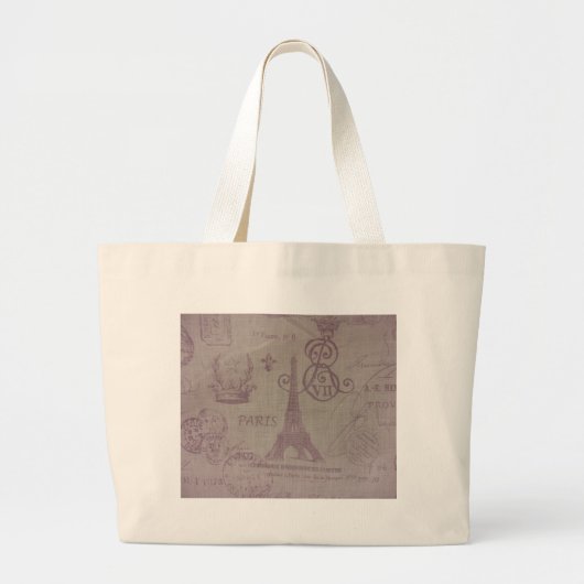 Parijs — Eiffle Tower Grote Tote Bag (Voorkant)