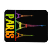 PARIJS EN EIFFEL TOWER IN GRADIËNTE KLEUREN, GEWEL MAGNEET (Horizontaal)