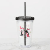 Parijs en koffie acryl drinkbeker (Voorkant)