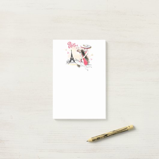Parijs en koffie post-it® notes (Op bureau)