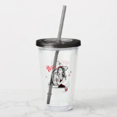 Parijs en koffie, rood acryl drinkbeker (Achterkant)