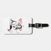 Parijs en koffie, rood bagagelabel (Voorkant horizontaal)