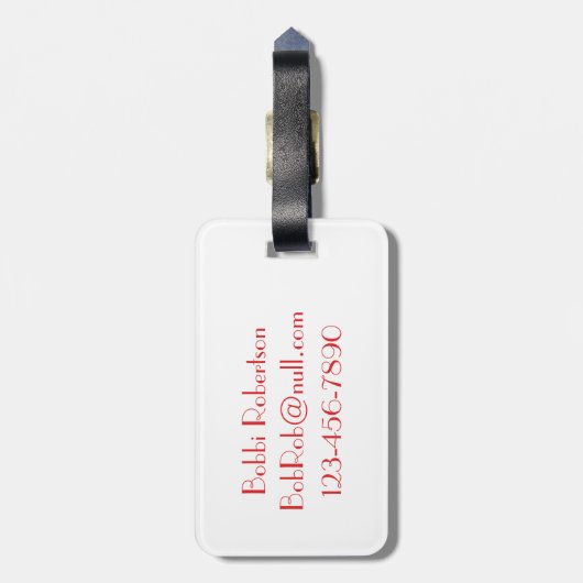 Parijs en koffie, rood bagagelabel (Achterkant verticaal)