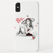 Parijs en koffie, rood Case-Mate iPhone case (Achterkant)