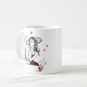 Parijs en koffie, rood koffiemok (Voorkant links)