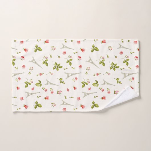 Parijs en Rozen Bad Handdoek (Handdoek)