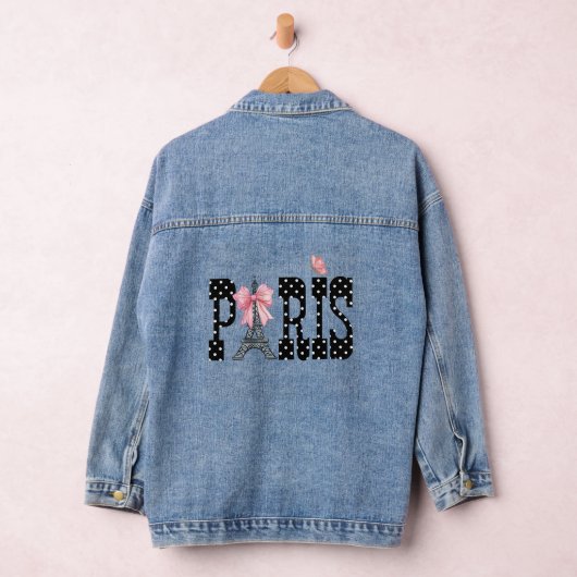 Parijs en Schattigee Polka-Stippen Denim Jacket (Hangar)