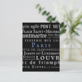 Parijs en zijn mijlpalen briefkaart (Staand voorkant)