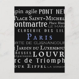 Parijs en zijn mijlpalen briefkaart