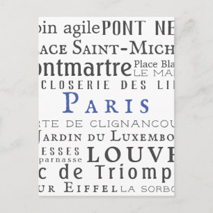 Parijs en zijn mijlpalen briefkaart