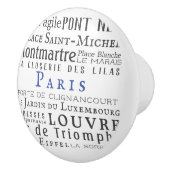 Parijs en zijn mijlpalen keramische knop (Rechts)