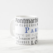 Parijs en zijn mijlpalen koffiemok (Voorkant links)