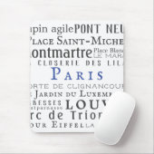 Parijs en zijn mijlpalen muismat (Met muis)