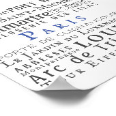 Parijs en zijn mijlpalen poster (Hoek)