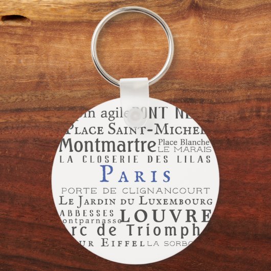 Parijs en zijn mijlpalen sleutelhanger (Voorkant)