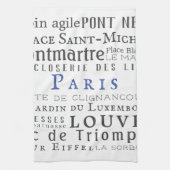 Parijs en zijn mijlpalen theedoek (Verticaal)