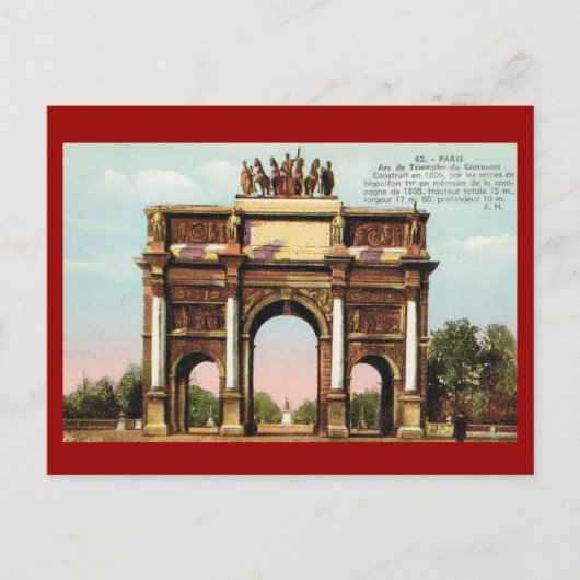  Parijs, Etoile, Arc de Triumphe Briefkaart (Voorkant)