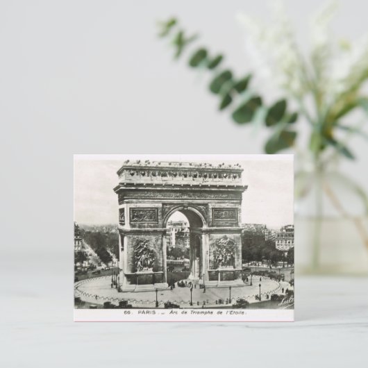  Parijs, Etoile, Arc de Triumphe Briefkaart (Staand voorkant)