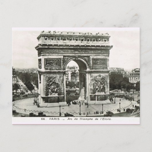  Parijs, Etoile, Arc de Triumphe Briefkaart (Voorkant)
