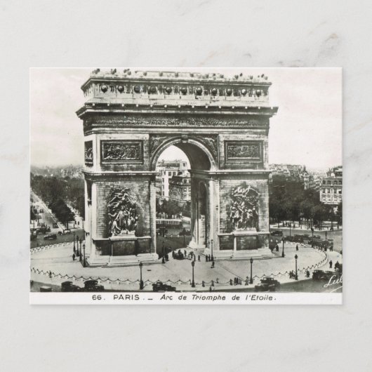 Parijs, Etoile, Arc de Triumphe Briefkaart (Voorkant)
