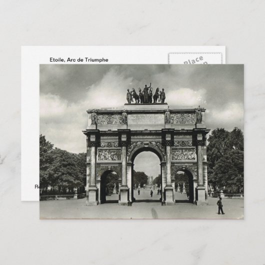  Parijs, Etoile, Arc de Triumphe Briefkaart (Voorkant / Achterkant)